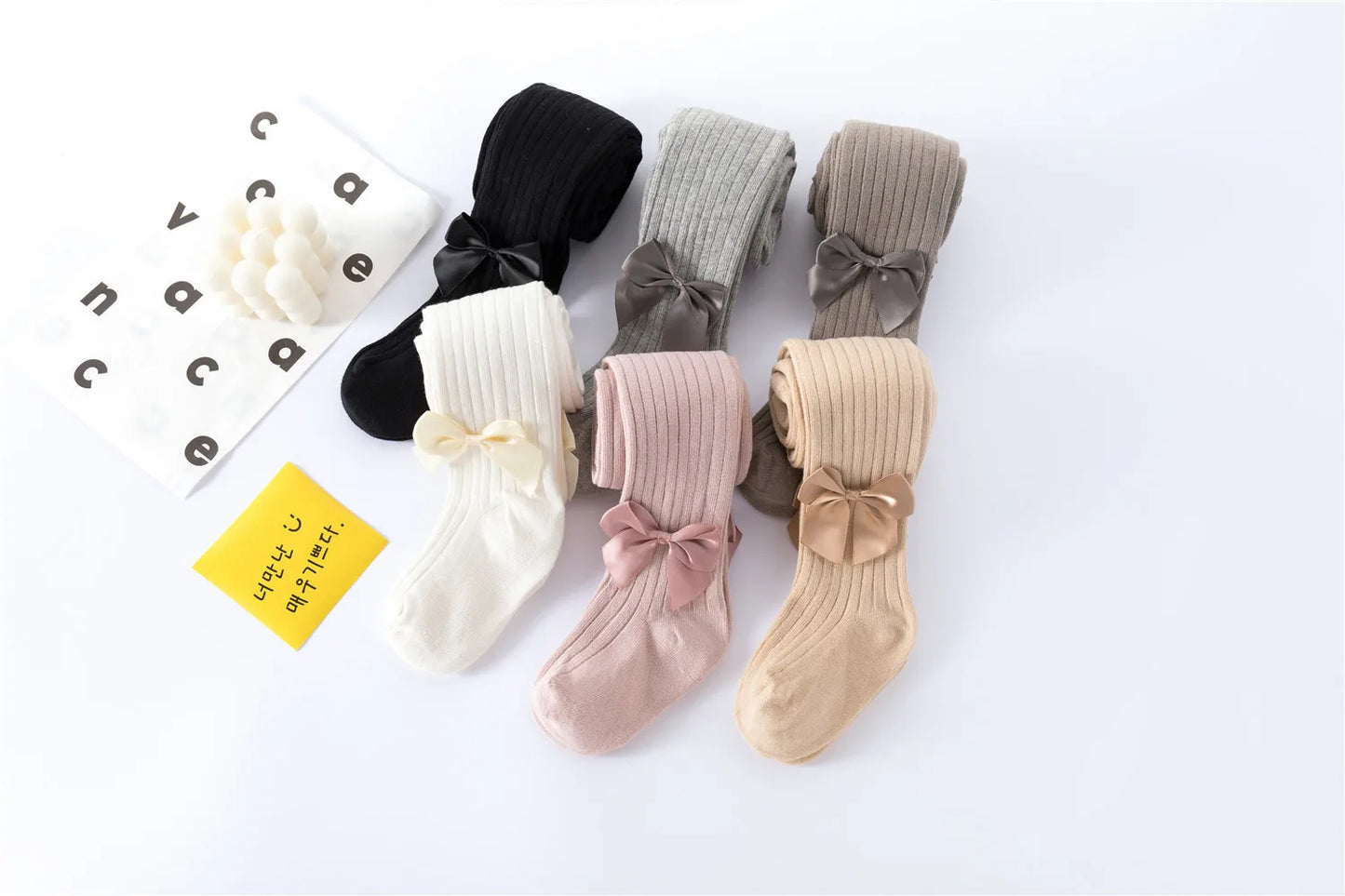 Baby tight spring and autumn pantyhoses children stocking girls vertical stripes bowknot baby tights new render pantyhose