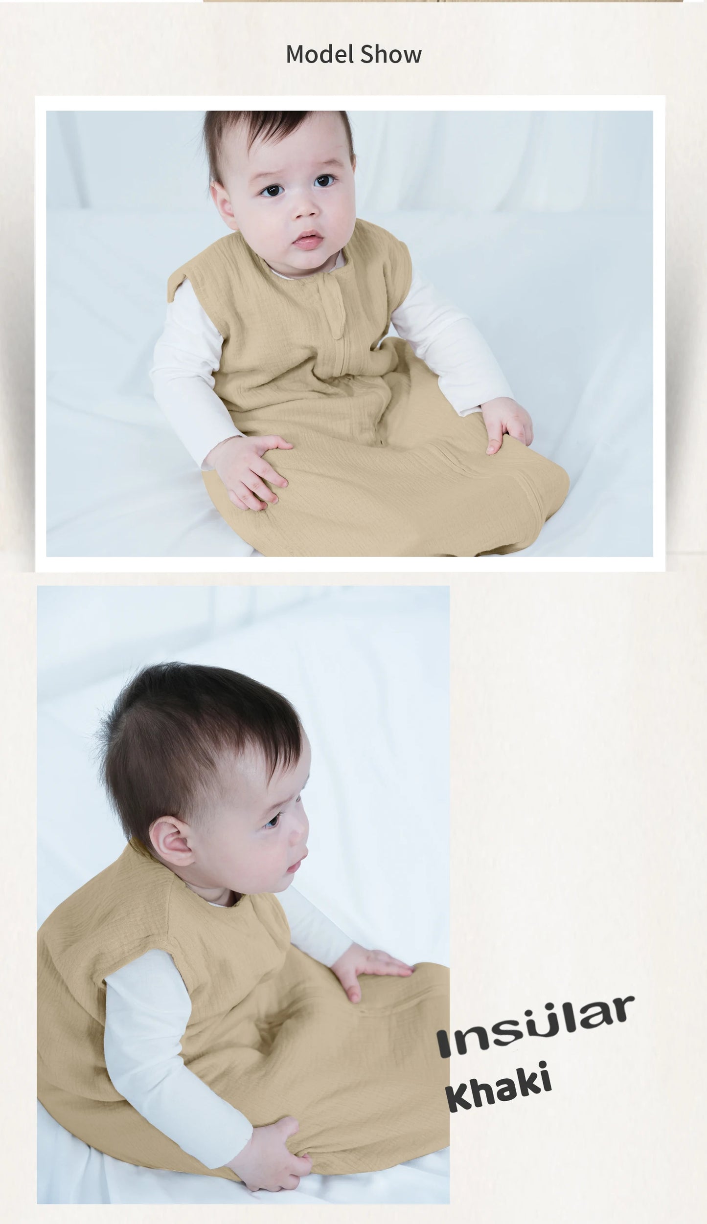 Muslin Cotton Baby Sleeveless Vest Sleeping Bag Kids Pajamas Anti-Kicking Cocoon Newborn Envelope Sleep Sack Bedding For 0-18 M