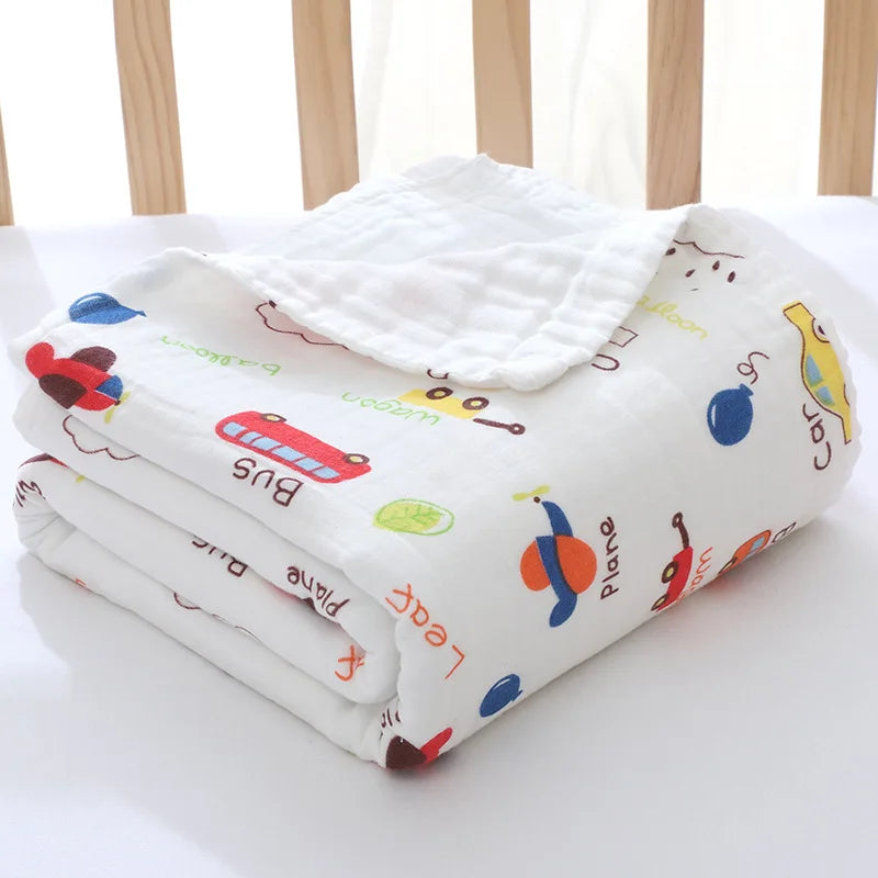 Newborn Baby Thickened Soft Absorbent Bath Towel Six-layer Cotton Gauze Children's Bath Towel Household Infants Bath Towel