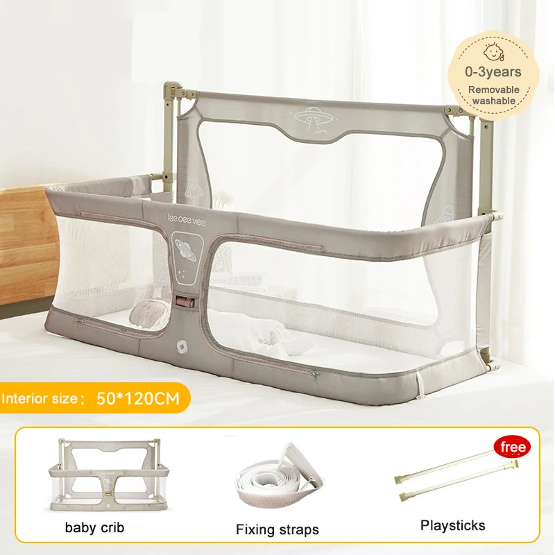 Simple and Lightweight Baby Cot Dual-use Comfortable Toddler Baby Bed within Bed Safety Protection Easy To Install Bedside Crib