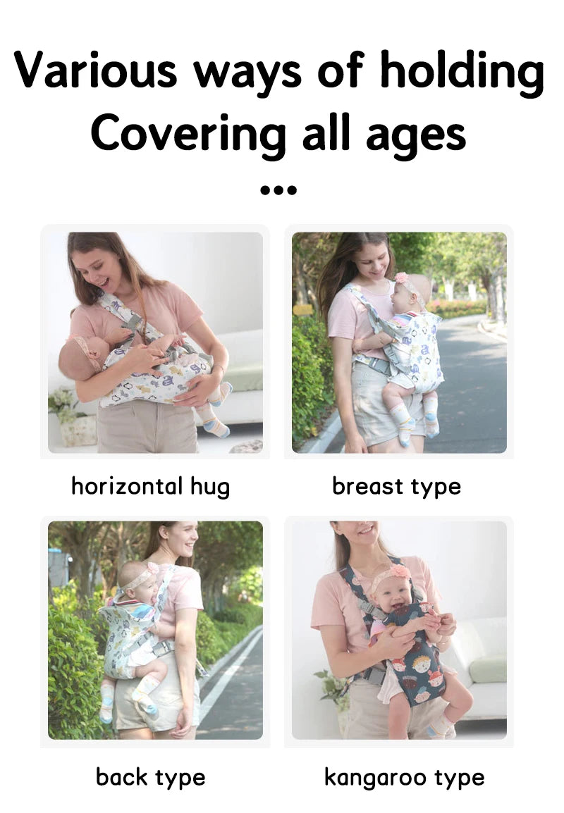 0-36 months baby carrier with breathable waist stool multifunctional newborn carrier labor-saving carrier conforms to ergonomics