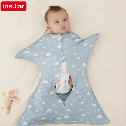 Sleeping Bags For Baby 3-18Months Summer Thin Baby One-Piece Sleepwear Flower Print Cartoon Sleepsack Anti-Kick Blanket