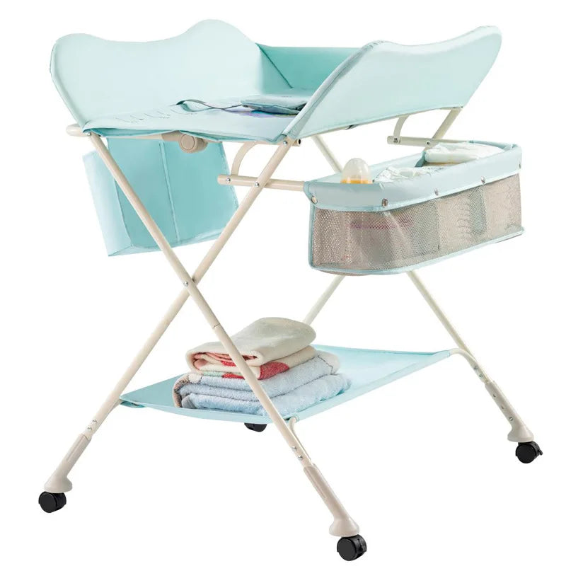 Diaper-Changing Table Baby Care Desk Portable Multifunctional Folding Newborn Baby Bath Diaper Changing Baby Care Table 기저귀 테이블