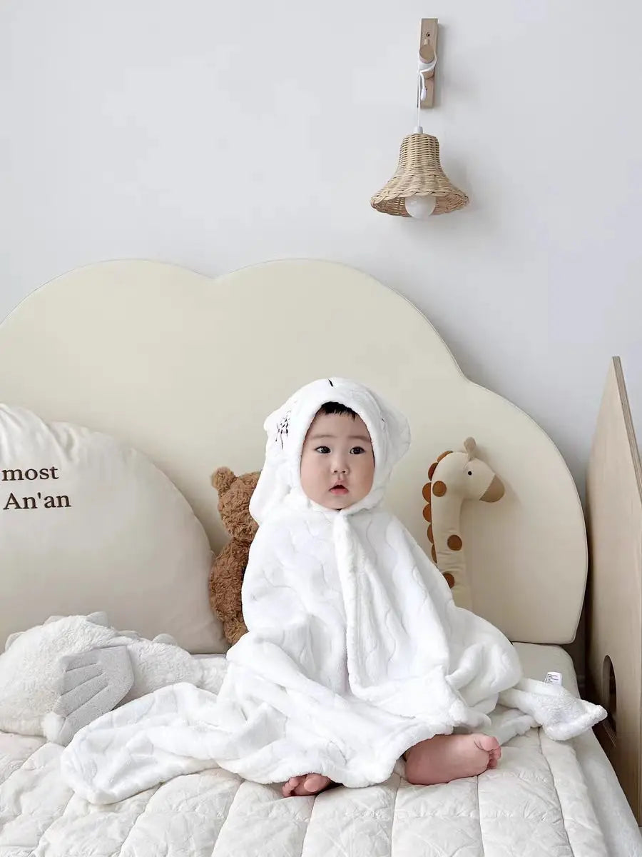 Insular Baby Hooded Bath Towel for Boys Girls 0-5 years Ultra-Soft Quick-Drying Infant Bathrobe  Large Absorbent Toddler Towels