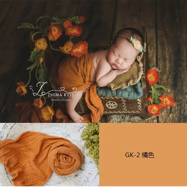 40x180cm Newborn Photography Props Soft High Stretchable Baby Wraps Cotton Swaddling Photo Basket Backdrop Babies Accessories