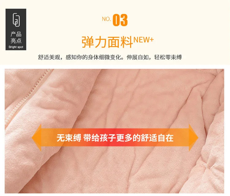 Autumn Winter Baby Girl Clothes Korean Cartoon Cute Hooded Warm Thick Fleece Lamb Wool Outerwear Kids Coat Toddler Jackets BC515