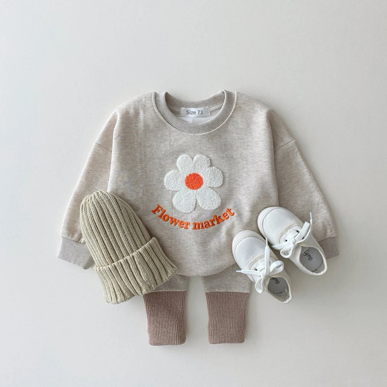 Fall Baby Girls Clothes Set Flower Letter Print Pullover Top+Pants Children Clothing Preschool Spring Newborn Baby Boys Clothing