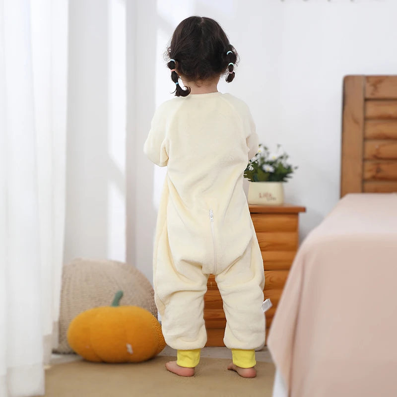 MICHLEY Baby Sleeping Bag Flannel Children Pajamas Warm Winter Clothes Toddler Sack Sleepsack Bedding For Girls Boys Kids 1-6T