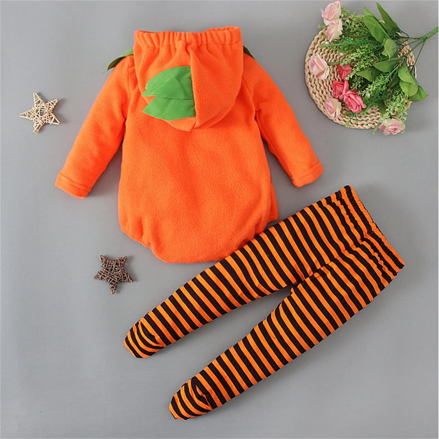 Newborn Infant Baby Girls Boys Halloween Clothes Sets Long Sleeve Fleece Zipper Hooded Romper Baby Girls Outfits for Newborns