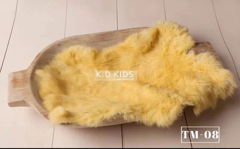 Newborn Photography Accessories Baby Blankets Natural Rabbit Fur Rug Infant Shoot Prop Soft Basket Filler Studio Photo Props