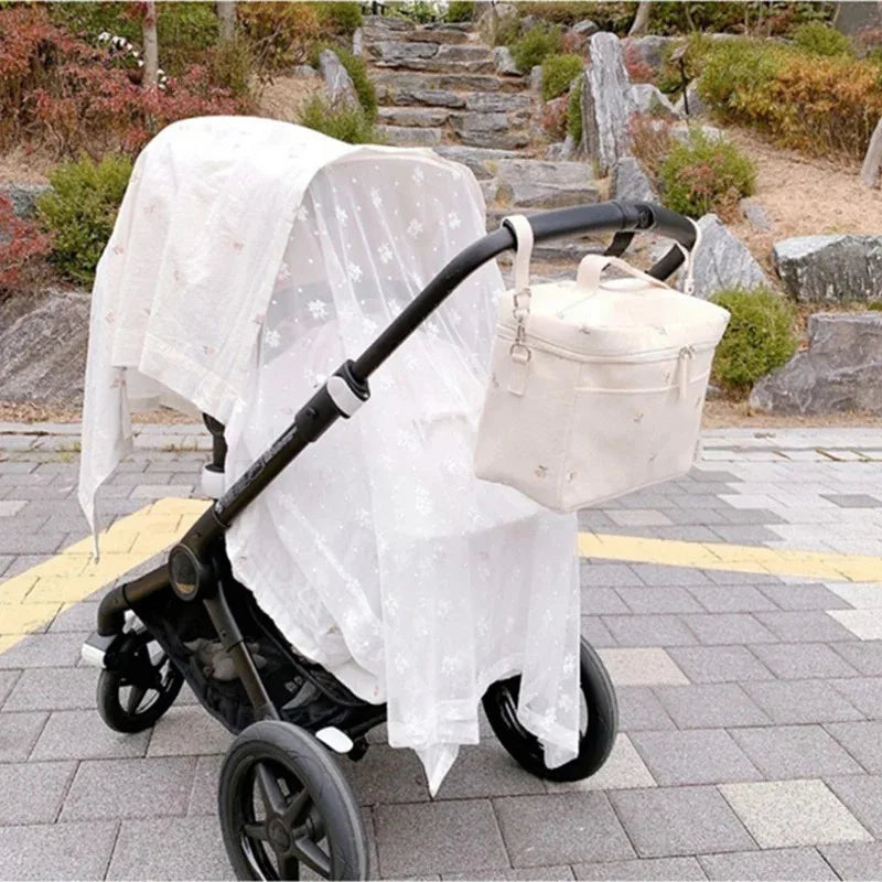 Baby Diaper Bag Outdoor Mommy Shoulder Bag Waterproof Baby Bottle Insulation Mommy Bag Baby Cart Hanging Bag Trolley Accessories