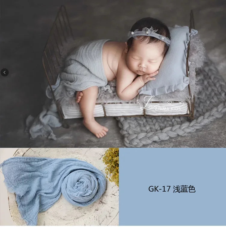 40x180cm Newborn Photography Props Soft High Stretchable Baby Wraps Cotton Swaddling Photo Basket Backdrop Babies Accessories