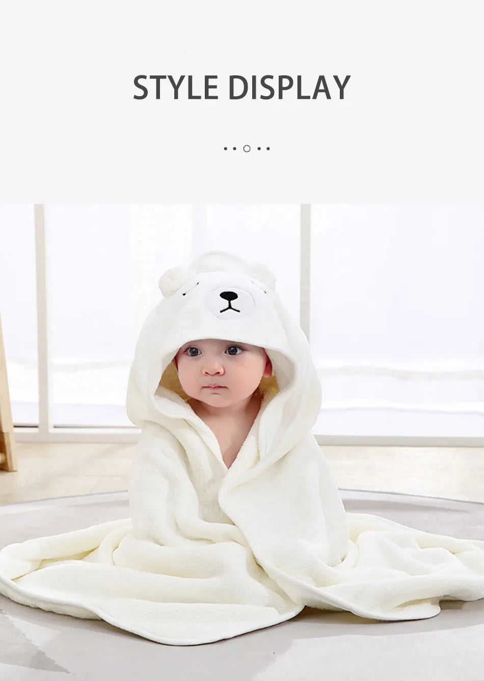 Children Cartoon Animal Bath Towel Soft Newborn Hooded Towel Blanket Toddler Bathrobe Warmth  Sleeping Swaddle Wrap