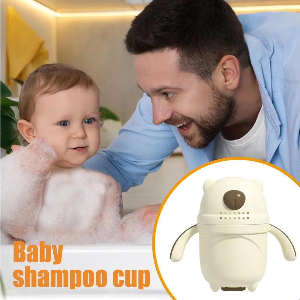 Bath Cup For Rinsing Hair Baby Bath Rinser Cute Bear Bath Water Pourer With Ergonomic Handle Shampoo Scoops Sprinkler Bright Bab