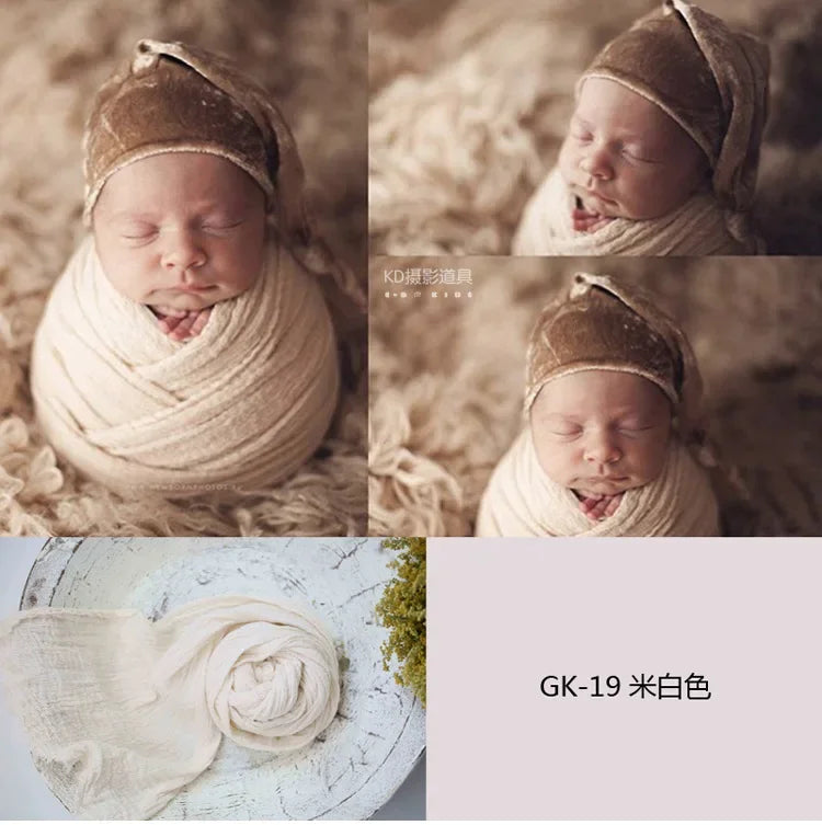 40x180cm Newborn Photography Props Soft High Stretchable Baby Wraps Cotton Swaddling Photo Basket Backdrop Babies Accessories