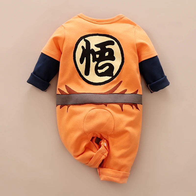 Spring And Autumn Boys And Girls Anime Style Handsome Role Playing Cotton Comfortable Long Sleeve Baby Bodysuit