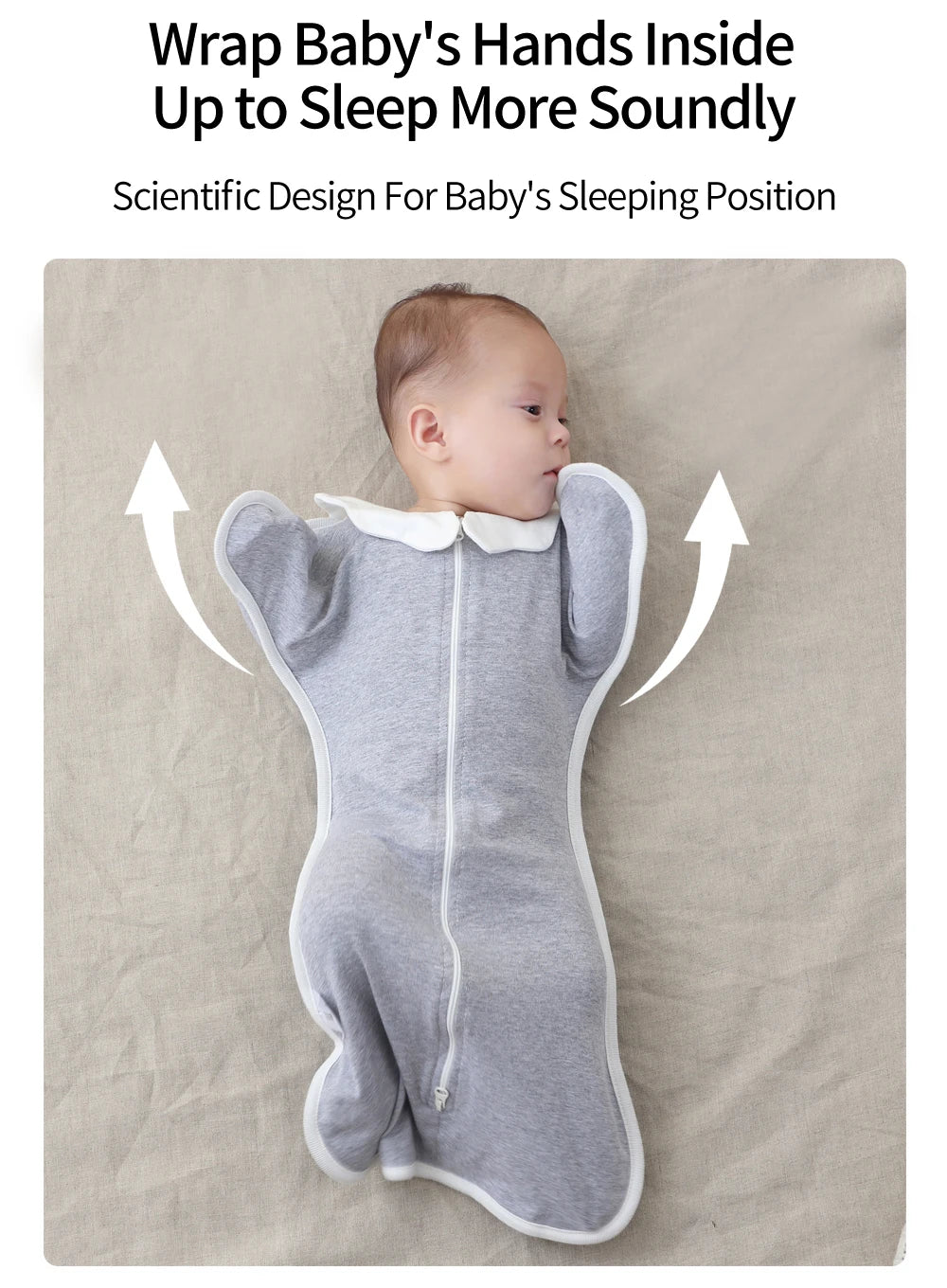 Born Baby Sleeping Bags Raised Hand Anti-shock Cotton Sleepsacks Baby Swaddling Blanket New Born Baby Items Sleeping Bag