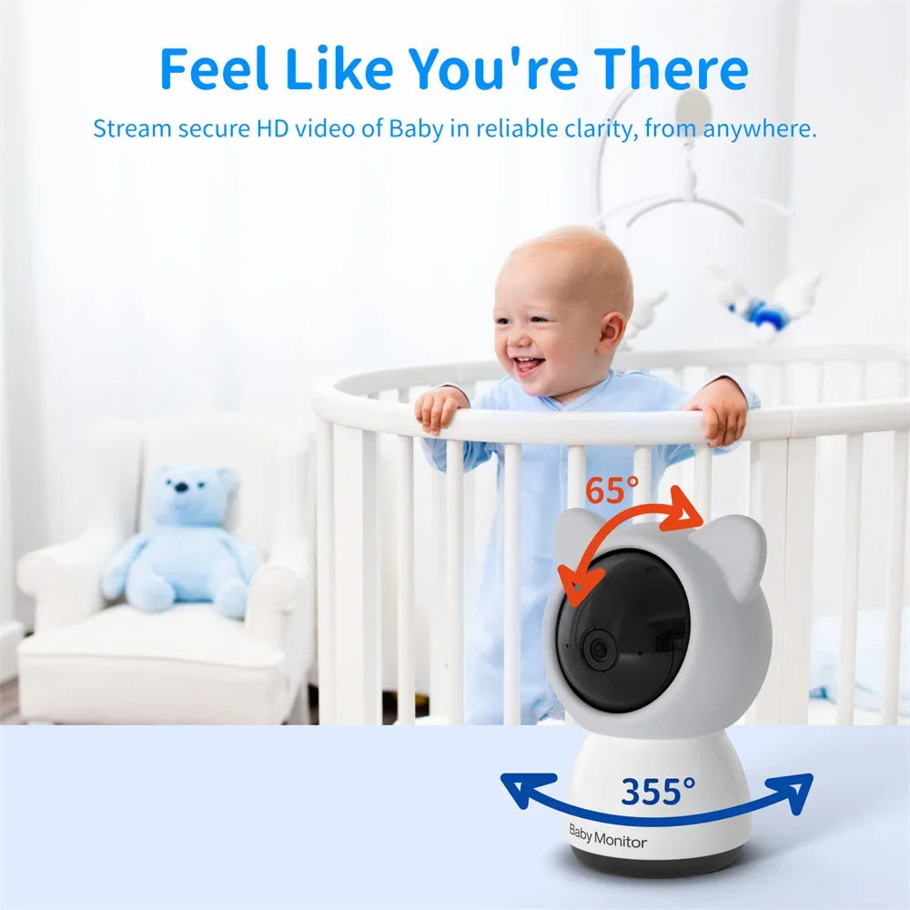 Babystar 5 Inch Wifi Baby Monitor HD LCD Babyphone Video Baby Camera Nanny Mobile Phone APP Control PTZ Lullabies For New Born