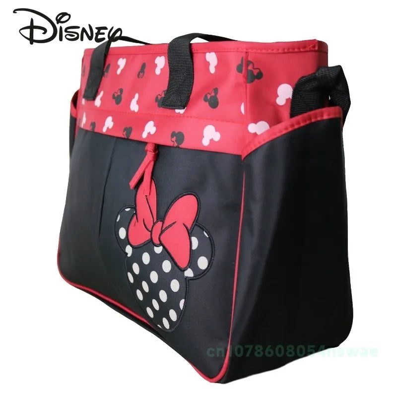 Disney Mickey's New Diaper Bag Handbag Luxury Brand Cartoon Fashion Baby Bag 5-piece High Capacity Baby Diaper Bag High Quality