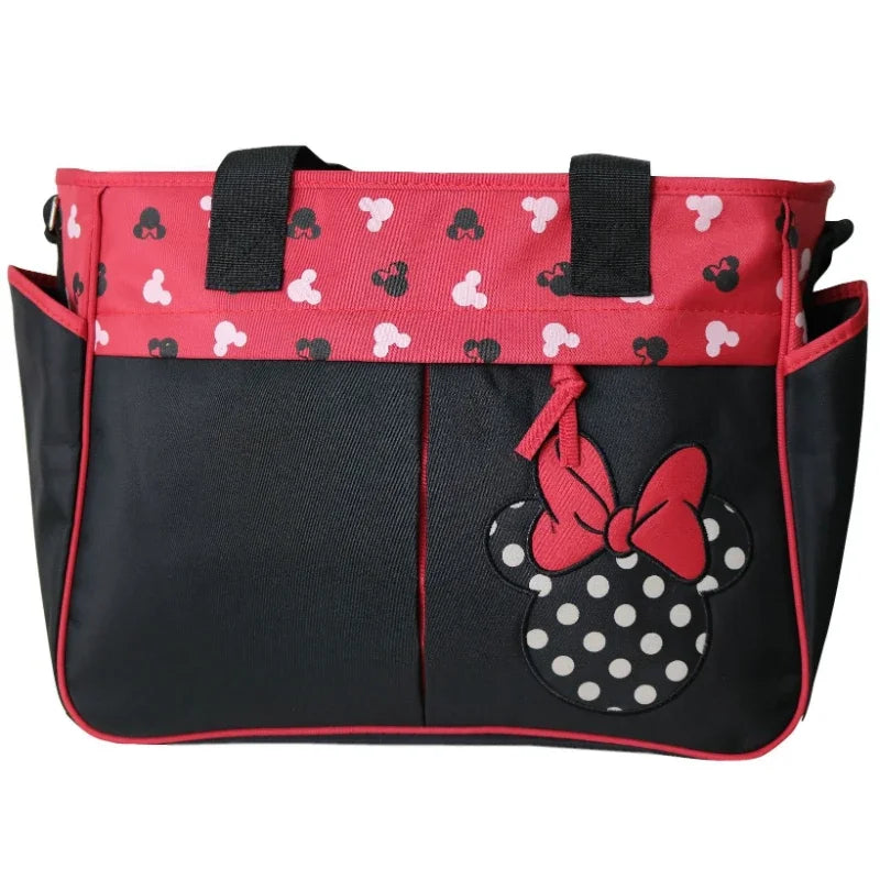 Disney Mickey's New Diaper Bag Handbag Luxury Brand Cartoon Fashion Baby Bag 5-piece High Capacity Baby Diaper Bag High Quality