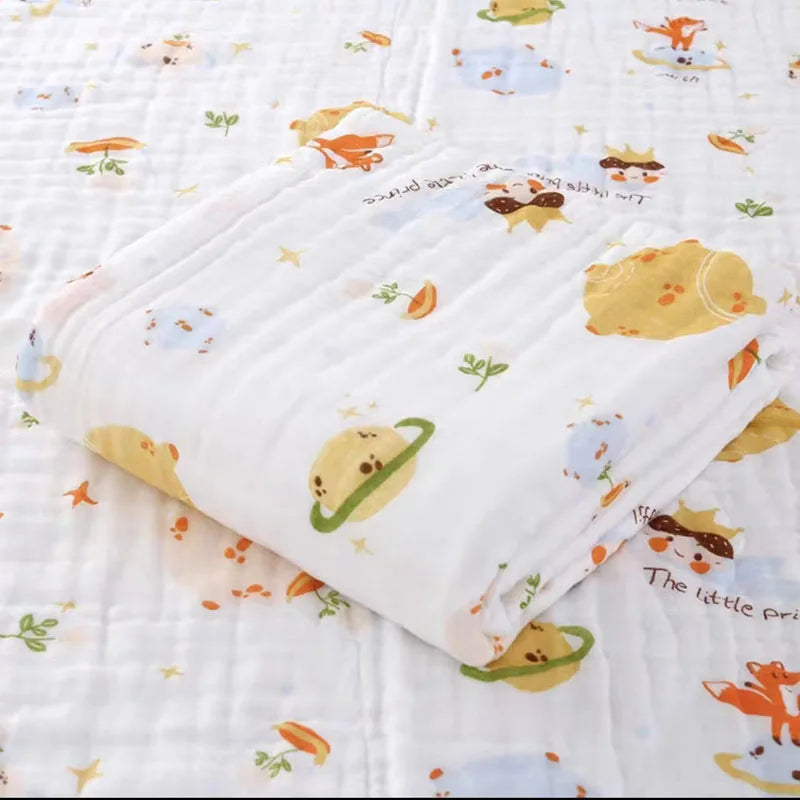 Newborn Baby Thickened Soft Absorbent Bath Towel Six-layer Cotton Gauze Children's Bath Towel Household Infants Bath Towel