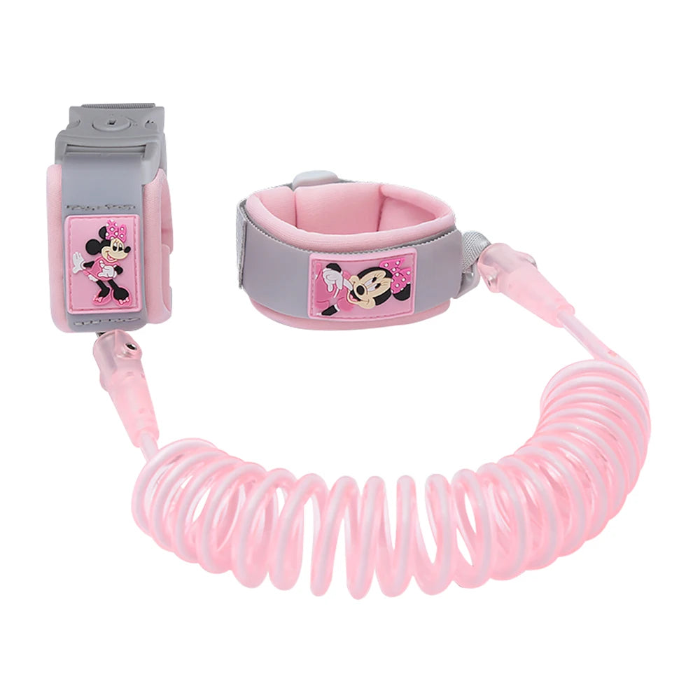 Disney Brand Baby Anti-lost Bracelet With Lock Anti-missing Harness Strap Rope Lock-proof Belt For Kids Toddlers Children 1.8m