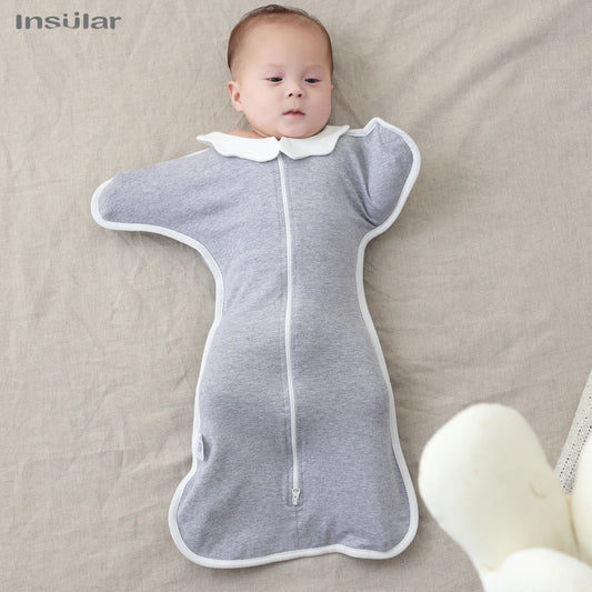 Born Baby Sleeping Bags Raised Hand Anti-shock Cotton Sleepsacks Baby Swaddling Blanket New Born Baby Items Sleeping Bag