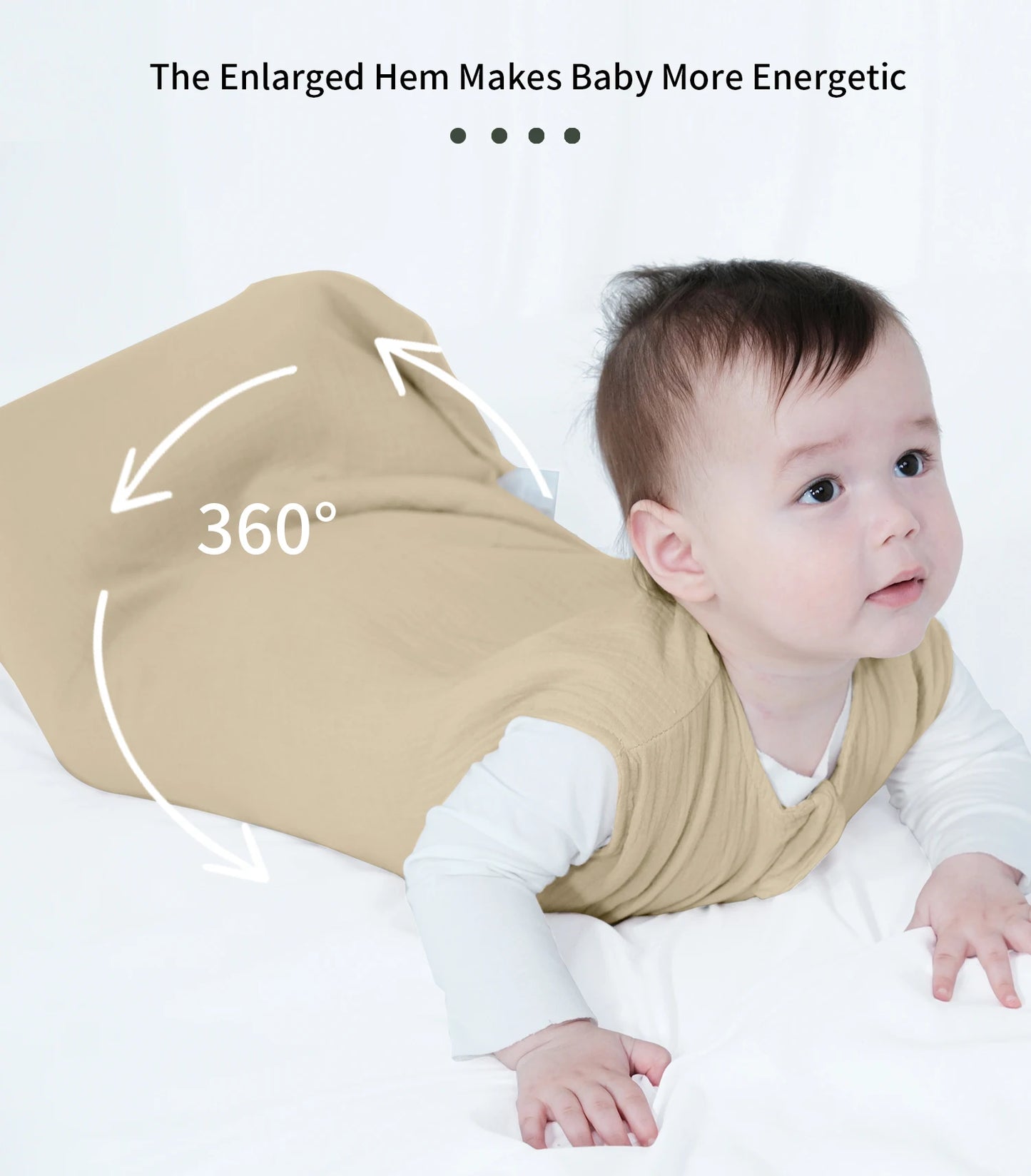 Muslin Cotton Baby Sleeveless Vest Sleeping Bag Kids Pajamas Anti-Kicking Cocoon Newborn Envelope Sleep Sack Bedding For 0-18 M