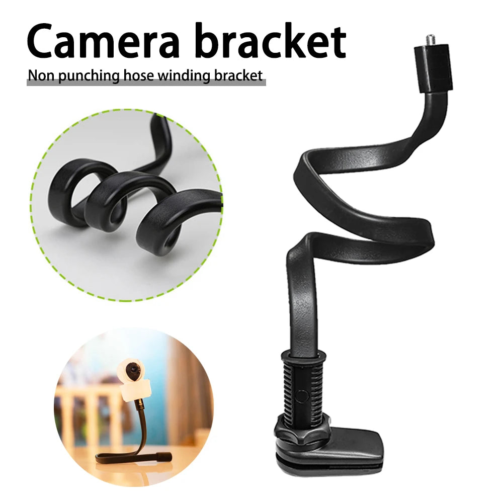 Camera Holder Baby Monitor Adjustable Bracket Universal 1/4 Screw Flexible Clip Hose Camera Mount Security Camcorder Stand