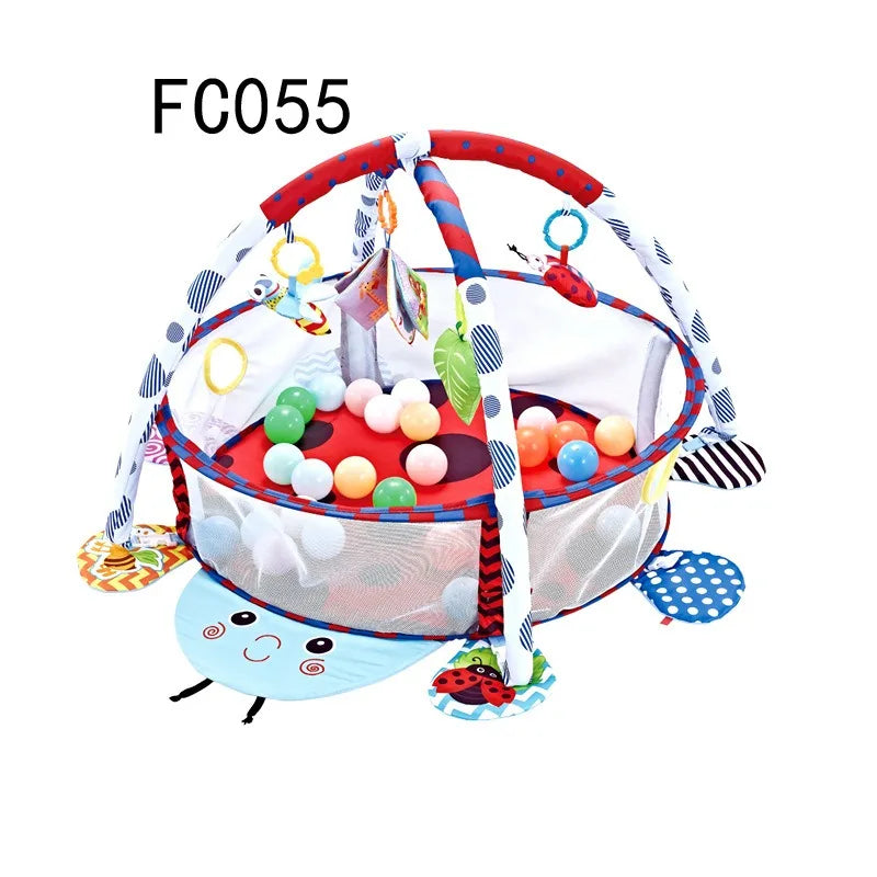 Baby 3-in-1 Fitness Rack Game Blanket Manufacturers Cartoon Animal Crawling Floor Mat Turtle Ocean Ball Pool Comfort