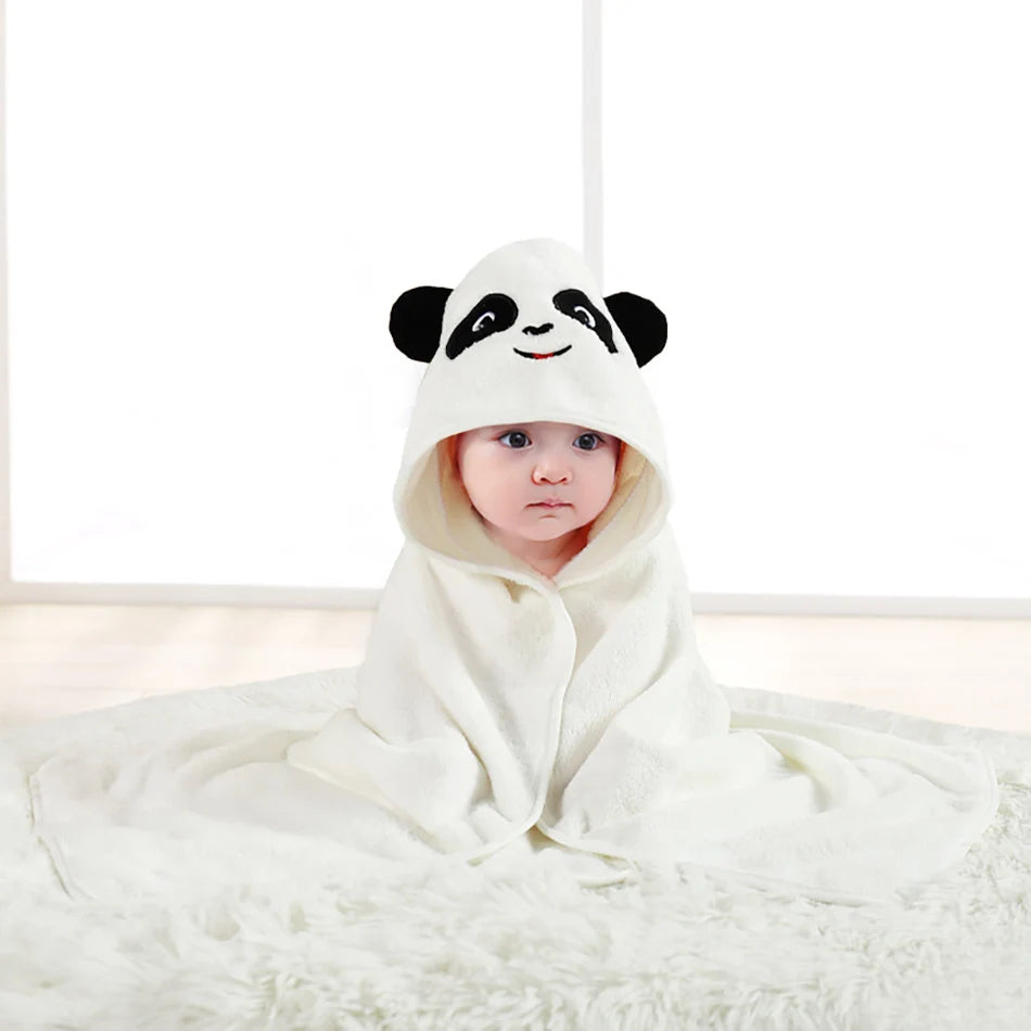 Children Cartoon Animal Bath Towel Soft Newborn Hooded Towel Blanket Toddler Bathrobe Warmth  Sleeping Swaddle Wrap