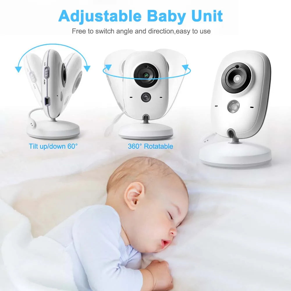 VB603 3.2'' Video Baby Monitor Two-way Audio Night Vision 2.4G Mother Kids Pet Surveillance Camera Temperature Monitoring Screen