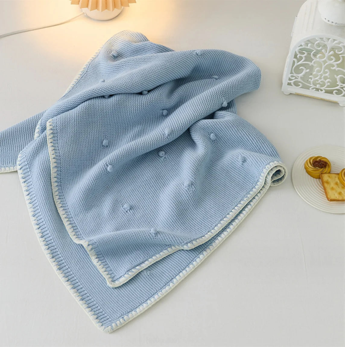 Knitted Baby Blanket Newborn Nordic Throw Blankets For Sofa Cotton Soft Swaddle Blankets For Girl Boy Infant Sleeping Cover