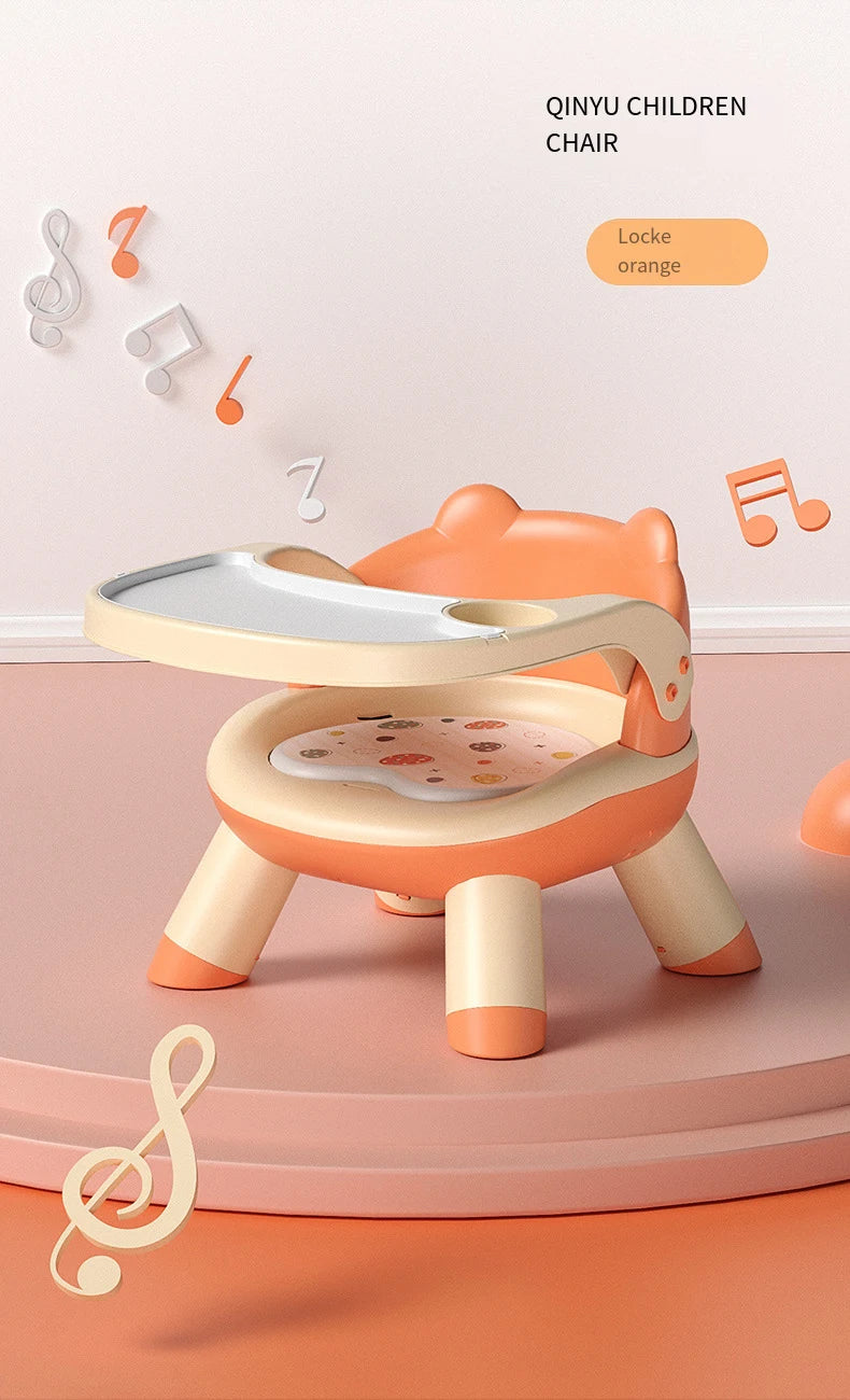 Baby dining chair Baby call chair back learn to sit small stool Low detachable table seat children