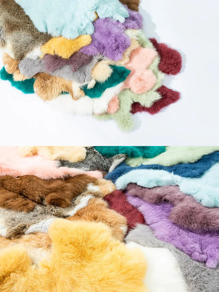 16 Colours Rabbit Fur Blankets of Newborn Photography Props Basket Filling Props Blanket Bunny Wool Background Photo Accessories