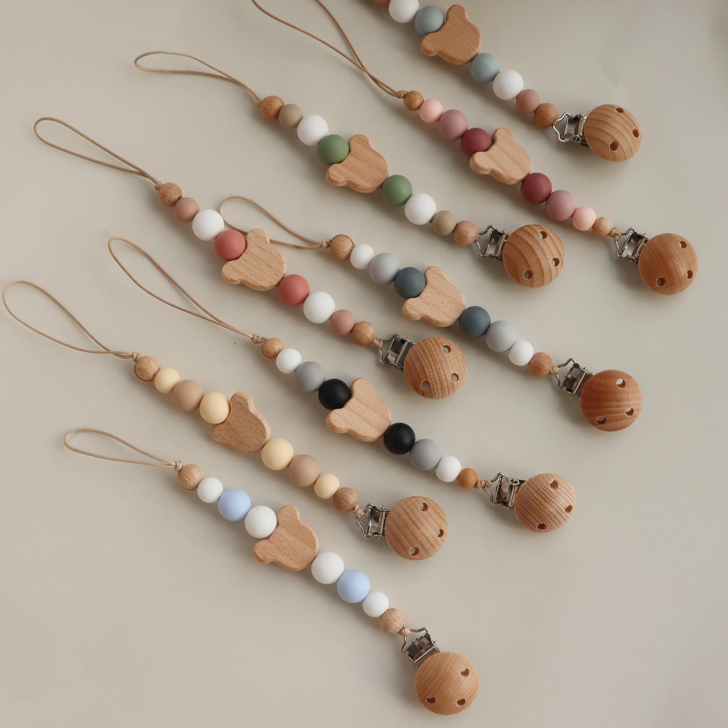 Baby silicone beads Pacifeirs hanger Clip straps Nipple dummy holders chain rope sucking leashes soother tights clip for gifts