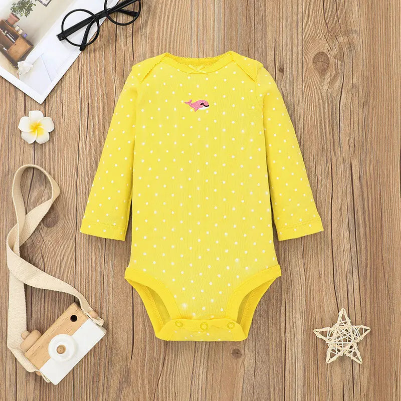 IYEAL 5PCS/lot Baby Boys Clothing Girls Bodysuits Long Sleeve 100% Cotton Baby Clothes 0-24 Months Newborn Body Bebe Jumpsuit