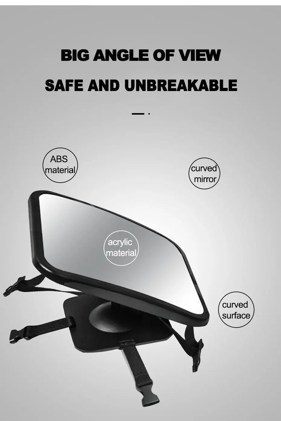 Baby Monitor Mirror Interior Car Seat Back Headrest Mirror For Baby Mirrors Kids Rear Seat Safety Monitor 360 Degree Rotation