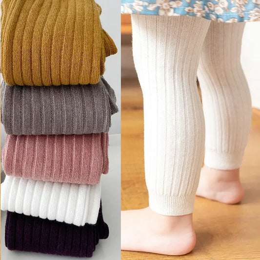 Spring Autumn Baby Pants Newborn Girls Leggings Soild Color Cotton Ribbed Pants Kids Children Leggings 0-6 Years for Girls Boys