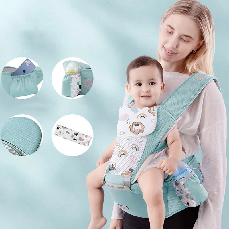 Newborn 0-48 Month Ergonomic Baby Carrier Infant Baby Hipseat Carrier 3 In 1 Front Facing Ergonomic Kangaroo Baby Wrap Sling