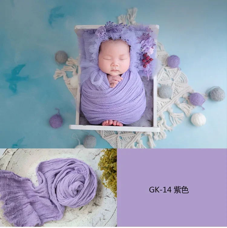 40x180cm Newborn Photography Props Soft High Stretchable Baby Wraps Cotton Swaddling Photo Basket Backdrop Babies Accessories