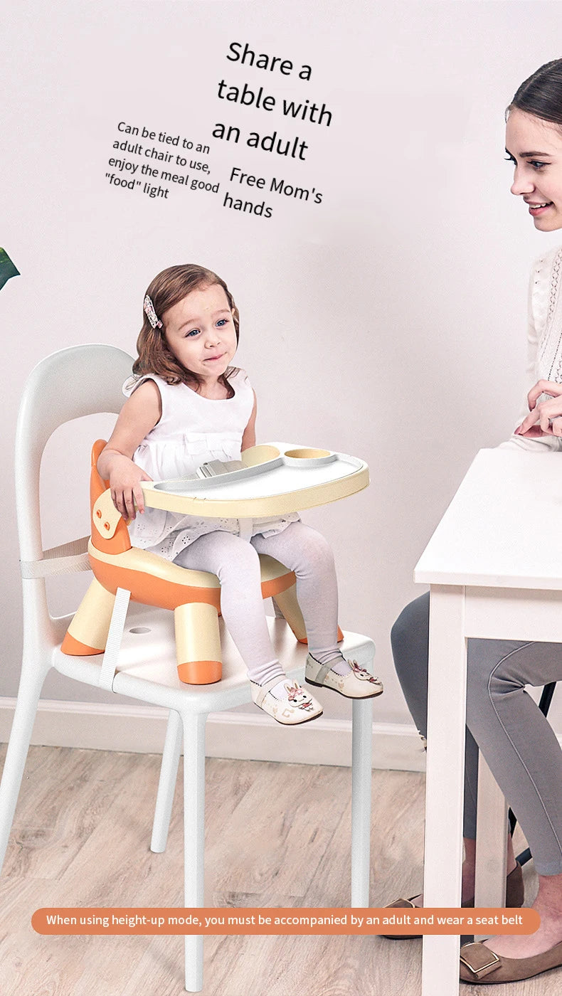 Baby dining chair Baby call chair back learn to sit small stool Low detachable table seat children