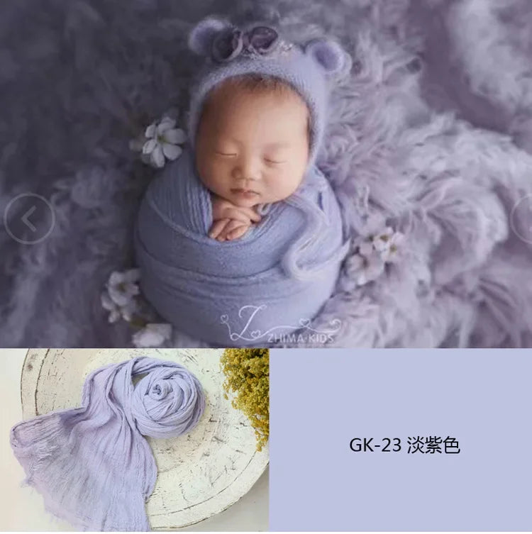 40x180cm Newborn Photography Props Soft High Stretchable Baby Wraps Cotton Swaddling Photo Basket Backdrop Babies Accessories