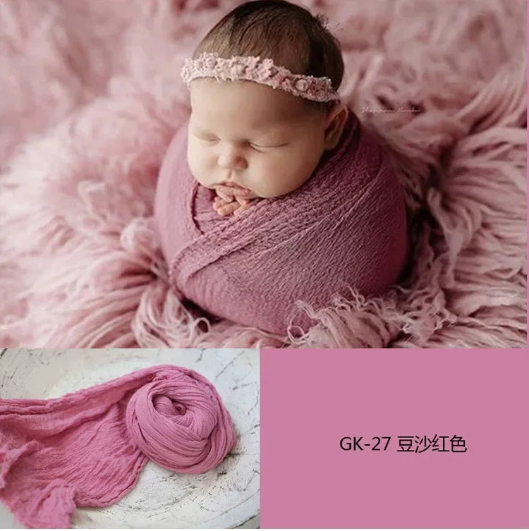 40x180cm Newborn Photography Props Soft High Stretchable Baby Wraps Cotton Swaddling Photo Basket Backdrop Babies Accessories