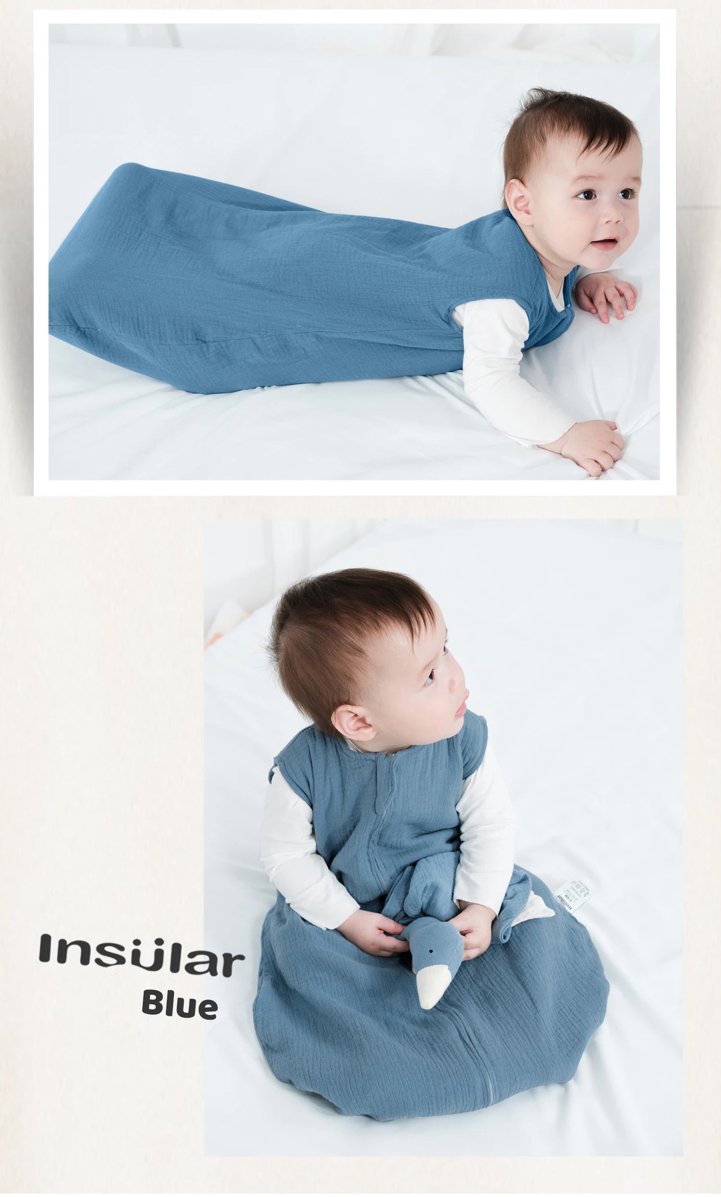 Muslin Cotton Baby Sleeveless Vest Sleeping Bag Kids Pajamas Anti-Kicking Cocoon Newborn Envelope Sleep Sack Bedding For 0-18 M