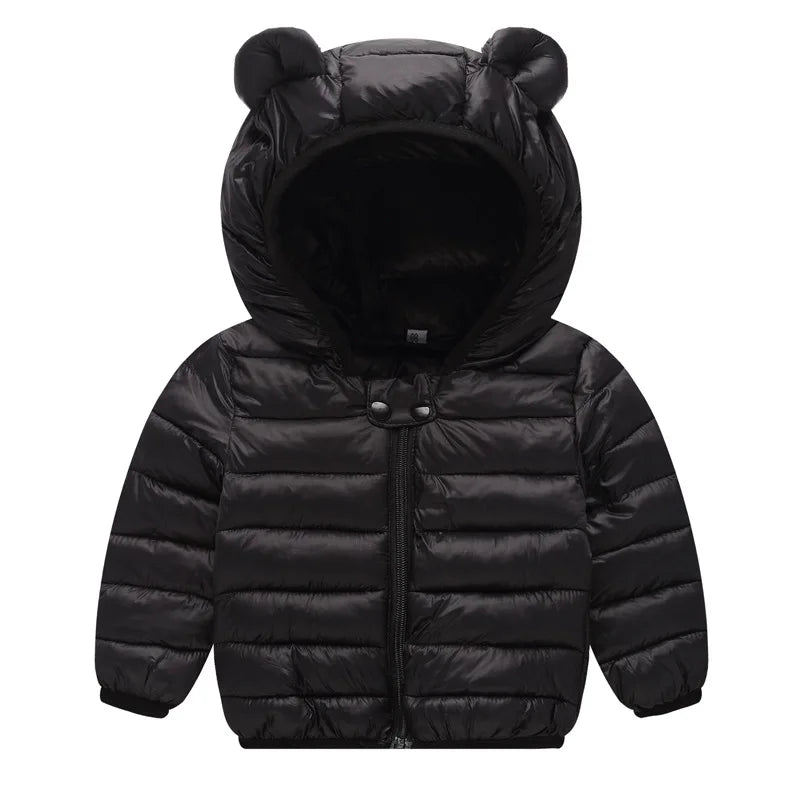 Baby Boys Girls Thick Jackets Winter Hooded Cotton Outerwear Children's Cashmere Padded Fleece Coat Kids Warm Snowsuit Clothes