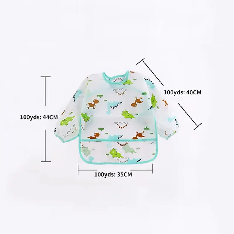 1 PCS Cute Bibs Baby Waterproof Long Sleeve Apron