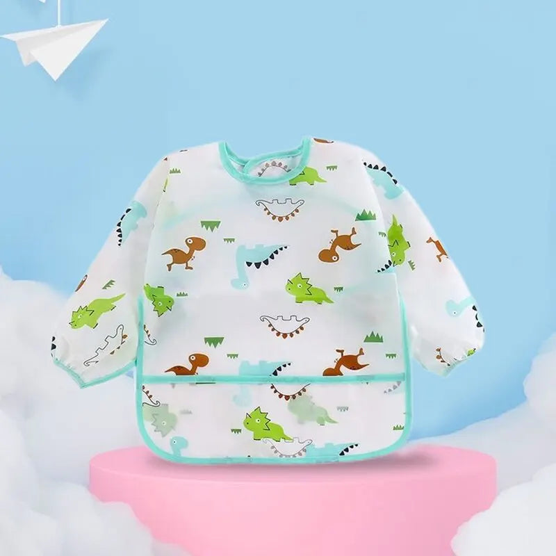 1 PCS Cute Bibs Baby Waterproof Long Sleeve Apron