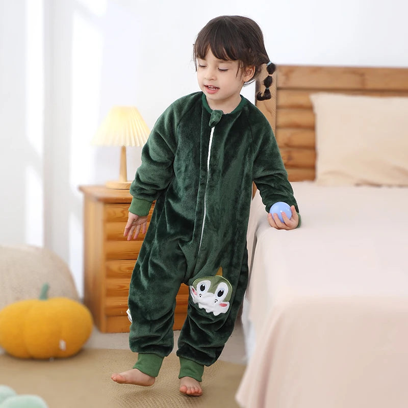 MICHLEY Baby Sleeping Bag Flannel Children Pajamas Warm Winter Clothes Toddler Sack Sleepsack Bedding For Girls Boys Kids 1-6T