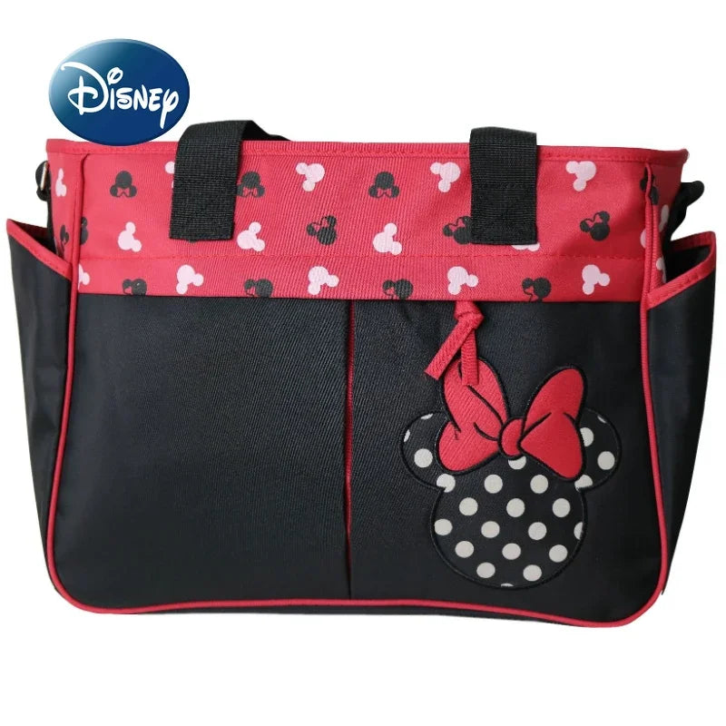 Disney Mickey New Diaper Bag Handbag Cartoon Cute Fashion 2-piece Baby Bag Large Capacity Multi Functional Baby Diaper Bag